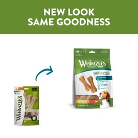WHIMZEES By Wellness Rice Bone, Natural and Gluten-Free Dog Chews, Dog Dental Sticks for Medium and Large Breeds, 9 Pieces, Size M/L