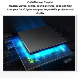 Sanpyl Display Dongle Adapter, 1080P HD Streaming Video Audio from Laptop, PC, Phone to HDTV Projector, Real Time Casting, for iOS, Android, White