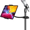 MLEJIAKJ Tablet Holder for Microphone Stand, Smartphone Tablet Microphone Stand