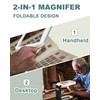 EVESVO 15X Magnifying Glass with Light and Stand, Rechargeable Folding