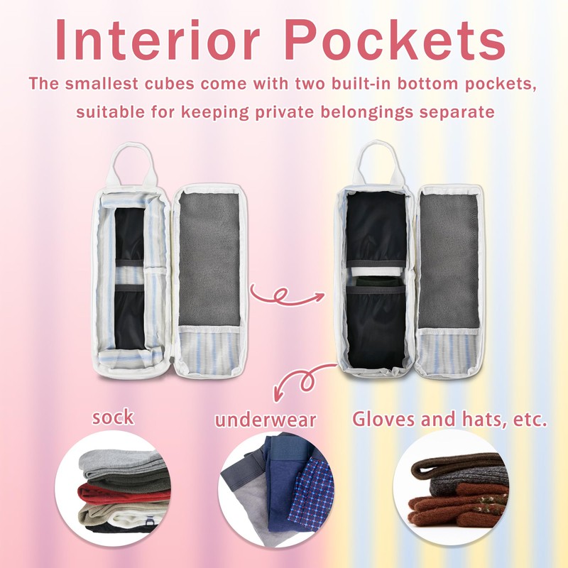7 Pcs Compression Packing Cubes Travel for Suitcases, Luggage Organizer