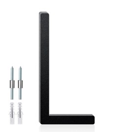 SpNo1-MS 5 Inch Floating Aluminum House Address Numbers Letters, Modern Metal House Numbers for Outside, Black Metal Door Address Letter and Number for Home Garden Office Apartment (L)