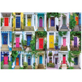 Educa - 1000 Piece Puzzle for Adults | Notting Hill Doors. Includes Glue Fix Puzzle. Measurements: 68 x 48 cm. from 14 Years Old (20177)