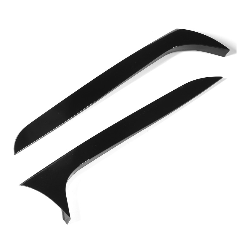 2pcs Rear Back Window Side Spoiler Glossy Black Maintenance Replacement