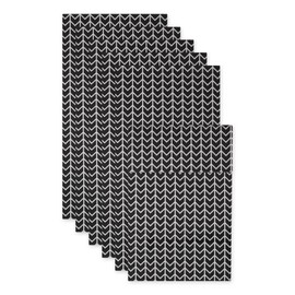 DII Fridge Liner Collection Non-Adhesive, Cut to Fit, 12x24, Black Herringbone, 6 Piece
