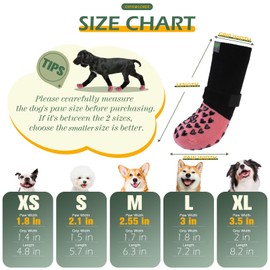 EXPAWLORER Anti Slip Dog Socks to Prevent Licking Paws - Dog Boots & Paw Protectors for Winter, Dog Booties for Hardwood Floors, Dog Shoes for Cold/Hot Pavement, Small Medium Large Senior Dogs