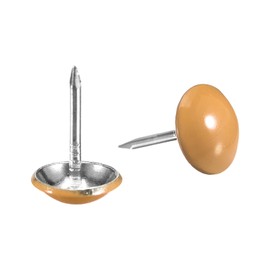 uxcell 40Pcs Upholstery Tacks, 11mmx17mm Round Head Decorative Furniture Nails Thumb Tack for Furniture Sofa Headboards, Orange