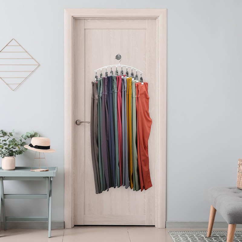 Legging Organizer for Closet, Metal Yoga Pants Hanger w/Rubber Coated