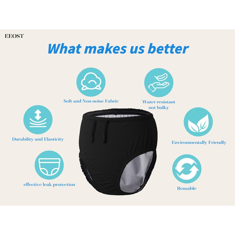 EEOST Youth Special Needs Reusable Swim Diapers Swimwear for Incontinence
