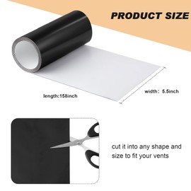 Magnetic Vent Covers for Home Floor Easily Cut Air Magnetic Vent Covers for Ceiling Thick Register Vent Cover for Wall Ceiling RV, HVAC, Air Conditioner, Fireplace and Furnace Vents (5.5 x 158 Inch)