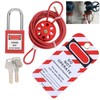 Cable Lock Kit Adjustable Insulation Universal for Valve Red Energy
