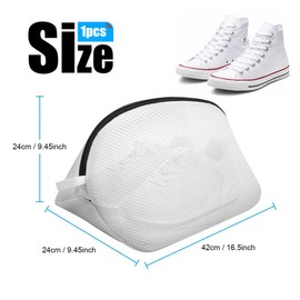 ZYBHMJE Shoes Wash Bags Mesh Laundry Bags with Durable Zips Premium Laundry Bag For Shoes Trainers For Washing Machine Storage Bag for Shoes and Clothing for Sneakers Socks Bras