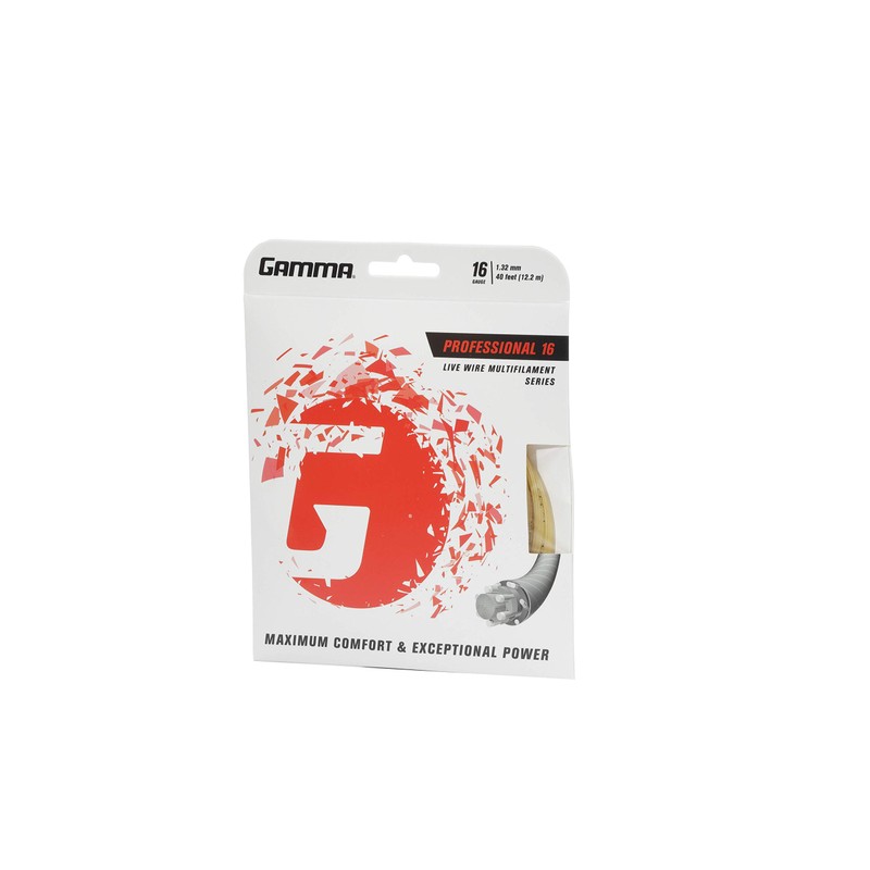 Gamma Live Wire Professional Tennis String, Natural - 16G