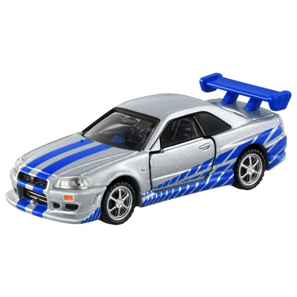 Takara Tomy Tomica Premium Unlimited 08 Fast and Furious BNR34 Skyline GTR Toy Mini Car, Matchbox Size Car, Ages 6 and Up, Boxed, Toy Safety Standards ST Mark Certified