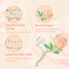 Yonchic 3-Piece Floral Metal Hair Clips, Butterfly Chinese Rose Hair