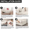 GAMUKAI Premium T-Cushion Sofa Slipcover – 4-Piece Set for T-Cushion