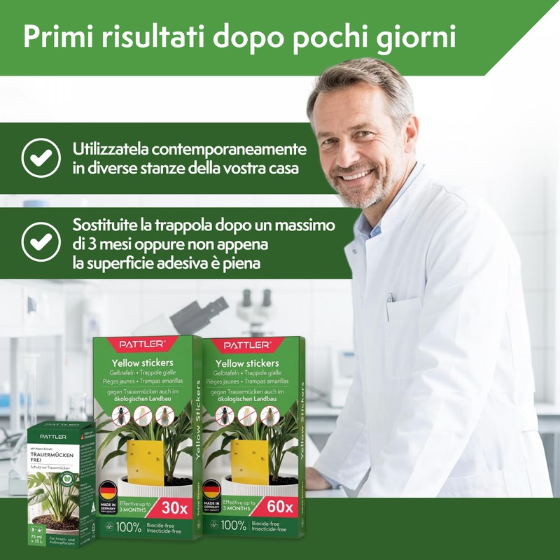 Pattler Trappola Moscerini per Piante da Interno – 30 Pezzi.