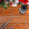 Belle Vous Christmas Bead Garland -5mm Silver Xmas Bead Chain