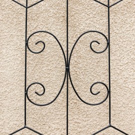 2 Pack Metal Garden Trellis 86.7" x 19.7" Rustproof Trellis for Climbing Plants Outdoor Flower Support Blackcolor: Black, size: W1586P268070