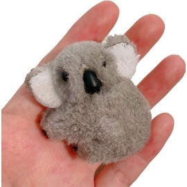 Grey Plush Koala Hair Clips,Cute Stuffed Hair Claw Bangs Clip Ponytail Decor Cartoon Hairpin Mini Hair Jaw Barrettes for Girls Women Headwear Clips and Barrettes Hair Accessories