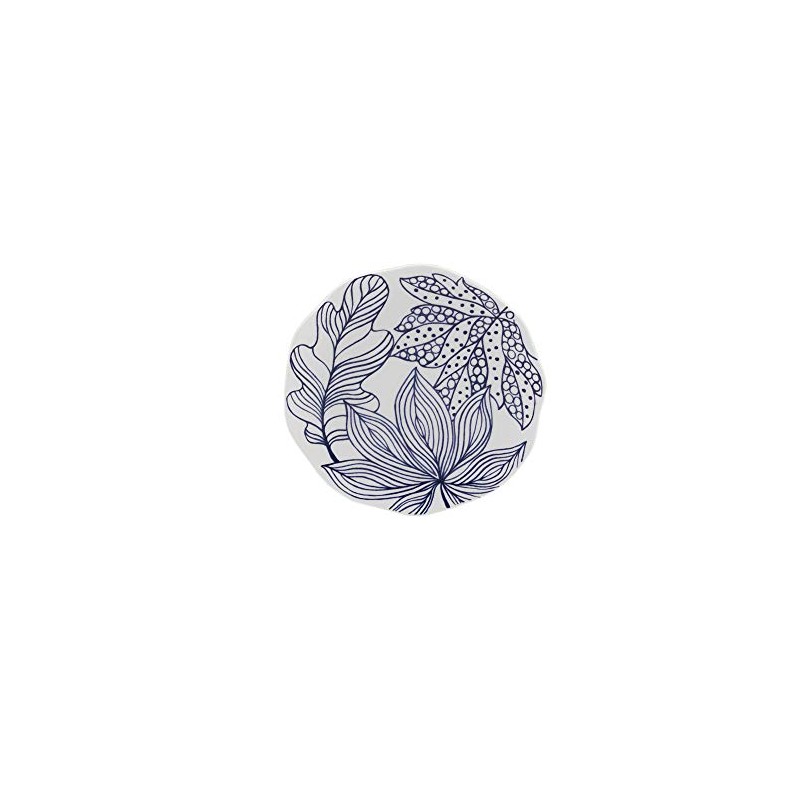 Rose & Tulipani Blue Salad Plate cm 20 Leaves, Nylon/A