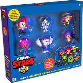 Lansay Brawl Stars - Pack of 8 Figures 4.5 cm - Brawlers Team C - Toy Figures - from 8 Years