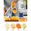 GDL Cheese Grater with Crank, Vegetable Slicer with 3 Interchangeable