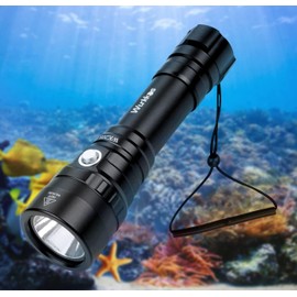 Wurkkos Diving Light Max 2000 Lumen Dive Flashlight, IPX8 Waterproof Scuba Dive Light, Submarine Flashlight with SST40 LED, Professional Snorkeling Light for Under Water Deep Sea Cave(5000K)