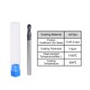 sourcing map Ball Nose End Mill 2mm Tip Radius Solid