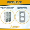 (Pack of Box and Cover) 4x2 Inch Utility Electrical Box,