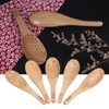 5Pcs Soup Spoon Fish Shaped Carved Wooden Rice Spoon Kitchen