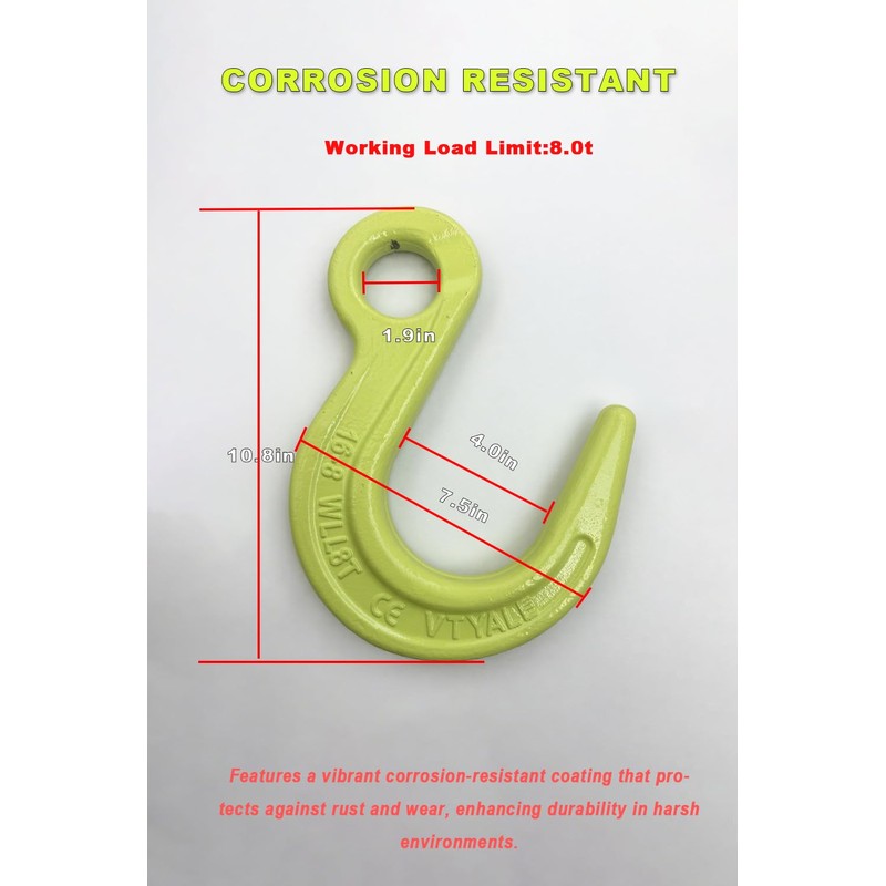 YANBORUI Heavy Duty Weight Large Opening Lifting hooks2 Pack 17636