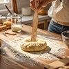 11 Inch Teak Wooden Spatula for Sourdough Starter Mixing -