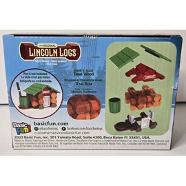 Lincoln Logs Mini Home 27 PC Building Set Original Mini Classics Real Wood Logs