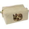 'Girl with German Shepherd Dog' Canvas Wash Bag/Makeup Case (CS00041468)