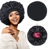 Silk Bonnet for Sleeping Double Layer Satin Bonnet Adjustable Bonnets
