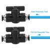 PATIKIL 1/4" Pneumatic Ball Valve, 1 Pcs Push to Connect