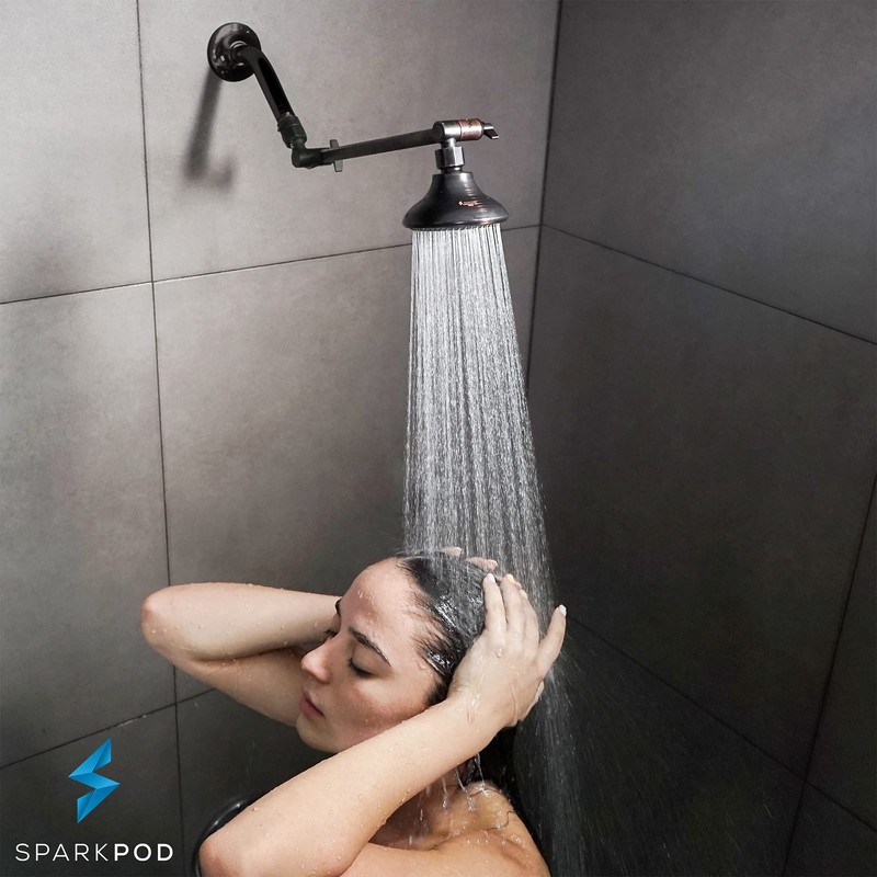 SparkPod Shower Head Extension Arm - Universal Connection - Adjustable
