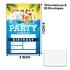 YSTEP Pool Party Birthday Invitations, 20 Invite Cards with Envelopes,
