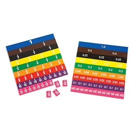 Fraction and Decimal Tiles In Tray Numbers