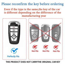 PEICHI For Ford Key Fob Cover Leather Car 2017-2024 Bronco Escape Mustang Explorer F150 F250 F350 Key Case