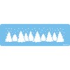 PME SCH12 JEM Christmas Forest Stencil, White