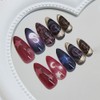Almond Press on Nails Medium Fake Nails with Swan and