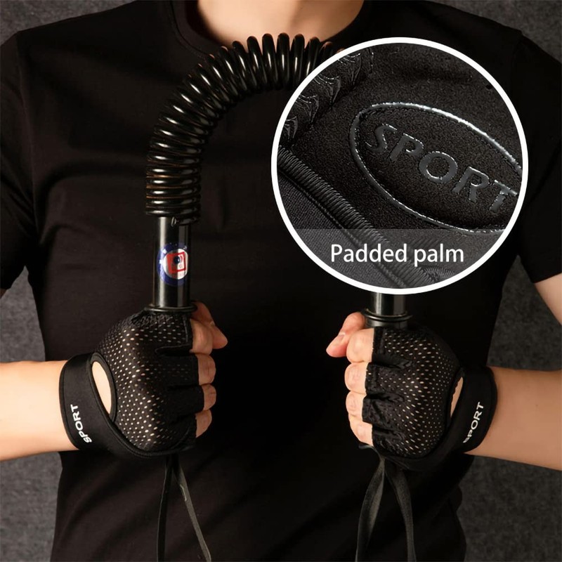 Weightlifting Gloves, Half Finger Gym Workout Gloves with Non-Slip Padded