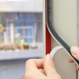 Reinforced Version, Double Sided Tape, Window Sash, Members, High Density Screen Door, Gap Prevention Mohair Tape, Mohair Gap Sticker, Length 3.9 ft (10 m), Width 0.4 inches (9 mm), Hair Feet, 0.9