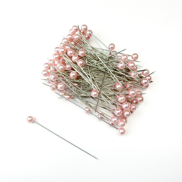 100 Beading Needles Beads Pins Pins Pins Diameter 6 mm Length 65 mm Decorative Pins Rosa / Rose