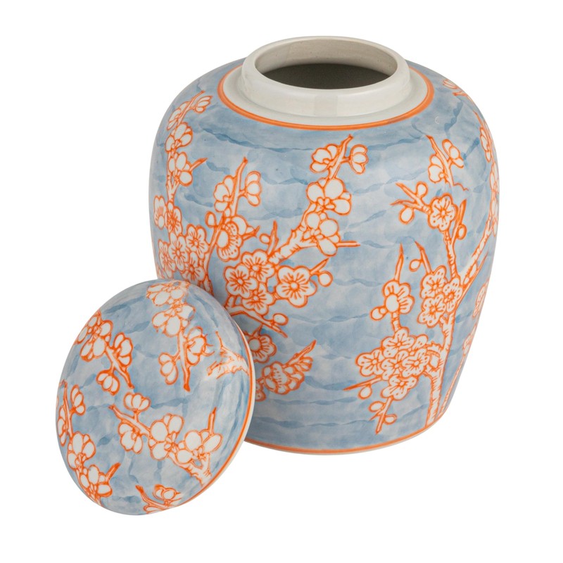 Creative Co-Op Decorative Ceramic Ginger Jar with Lid for Spaces,