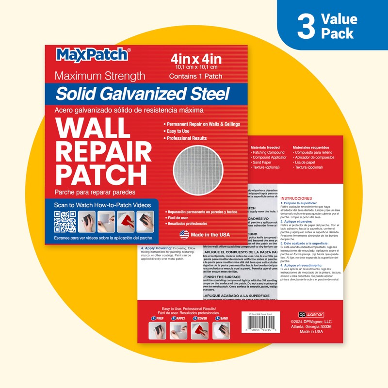 MaxPatch® 4 in. x 4 in. Solid Metal Self-Adhesive Wall