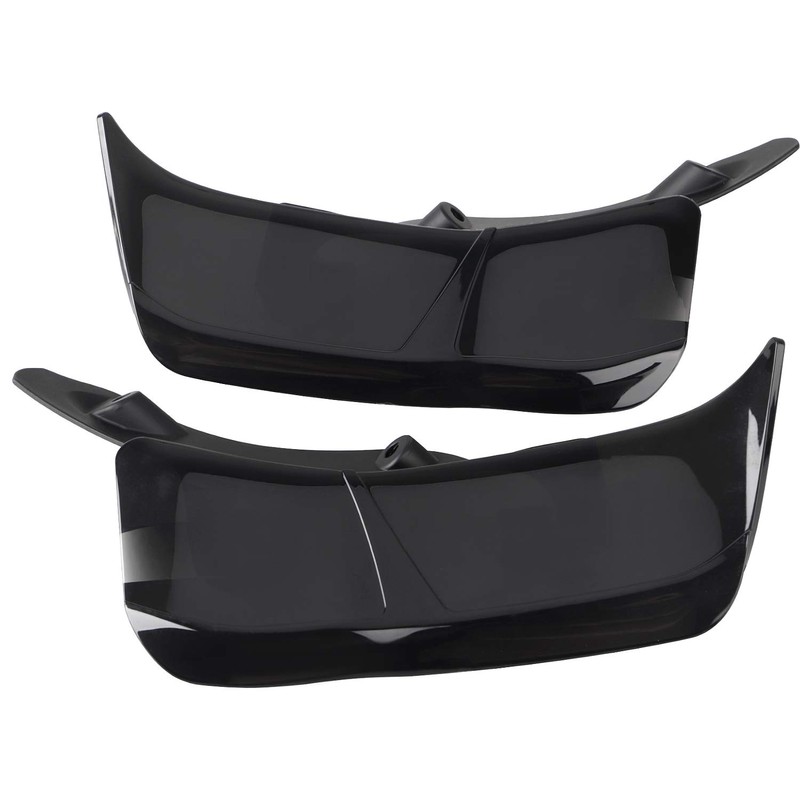 XMMT ABS Black Side Wing Adjustable Windshield Air Deflector for