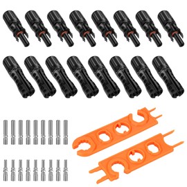 Geosiry 16 PCS 8AWG Solar Connectors with Spanners, 8 Pair Solar Panel Connectors Male/Female (8AWG, 8 Pairs)